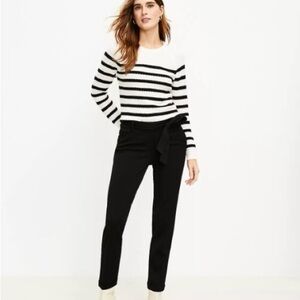 Loft Petite Devin Tie Waist Slim Pants 00P